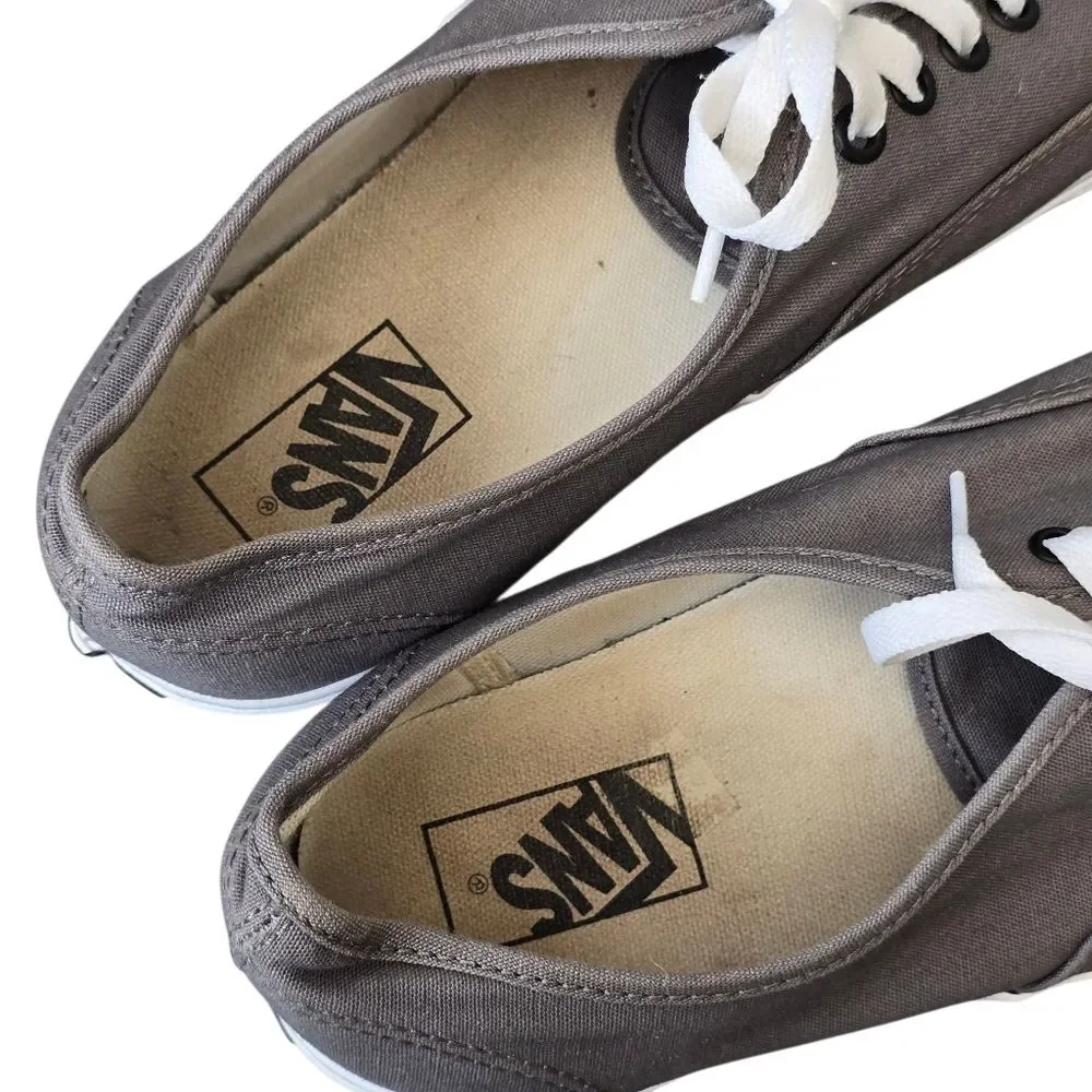Vans Men's 12 Low-Top Gray Canvas Skate Sneakers 721356